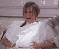 Friends - It's their Baby, Ross and Rachel in the hospital on Make a GIF