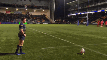 rugby union kick GIF by Worcester Warriors