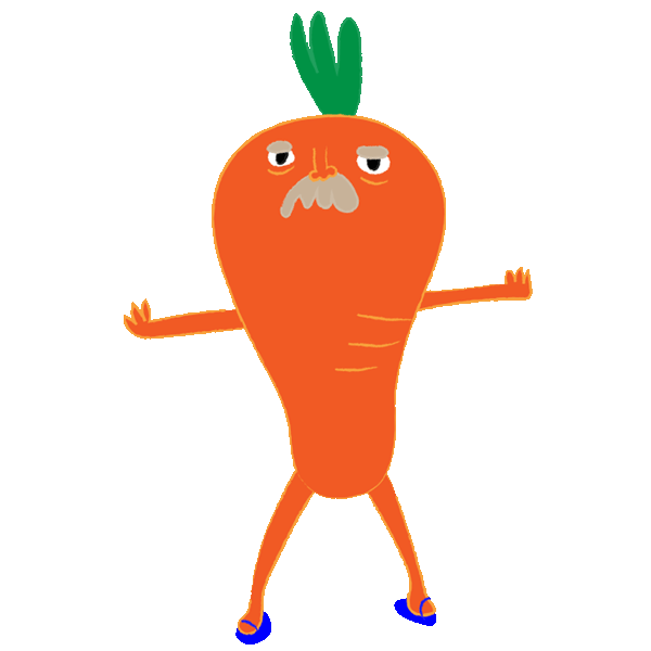 Carrot Yes Sticker by curly_mads for iOS & Android GIPHY