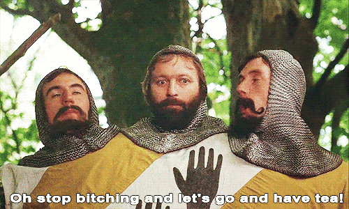 Image result for monty python grail 3 heads gif