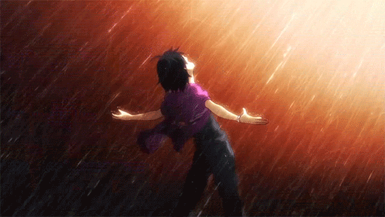  anime series rain heavy monogatari GIF