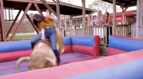 Mechanical Bull Riding Gif