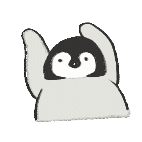 Penguin Waving Sticker