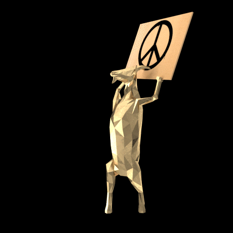 Gold Peace GIF by Premium-Goats