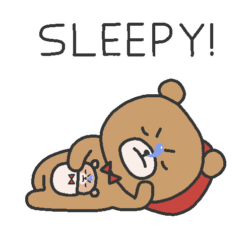 Tired Sleep Sticker by Simian Reflux