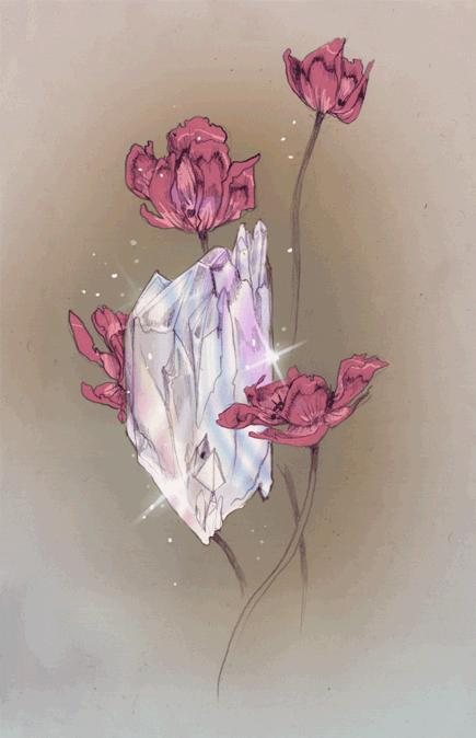 lotus flower crystals GIF