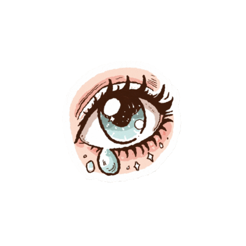 Sad Eye Sticker by David Carreira