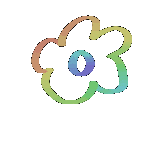 Rainbow Flower Sticker