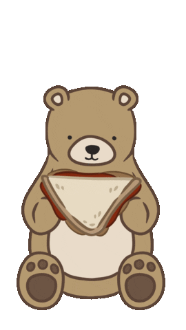 Teddy Bear Eating Sticker