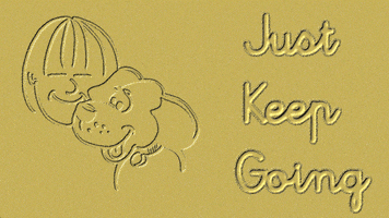 Just Keep Going Gold Star GIF by Positively Pets