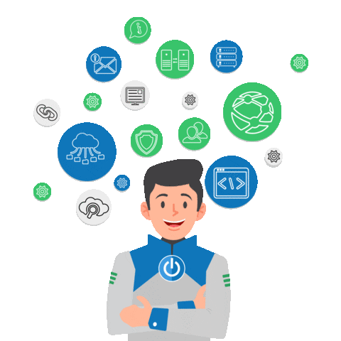 Blue Power Technology Sticker