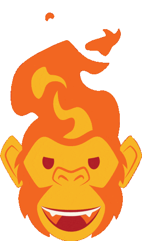 Fire Lobo Sticker by Rocket Chimp Marketing & Creative