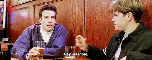  young cheers ben affleck matt damon asshole GIF