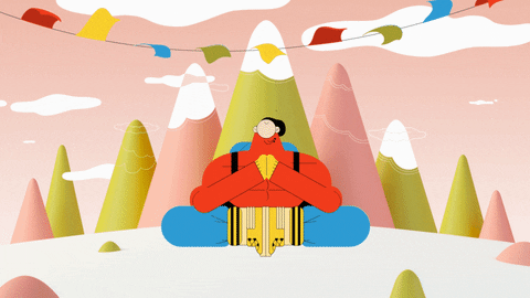 Yoga mountain gif by nerdo - find & share on giphy