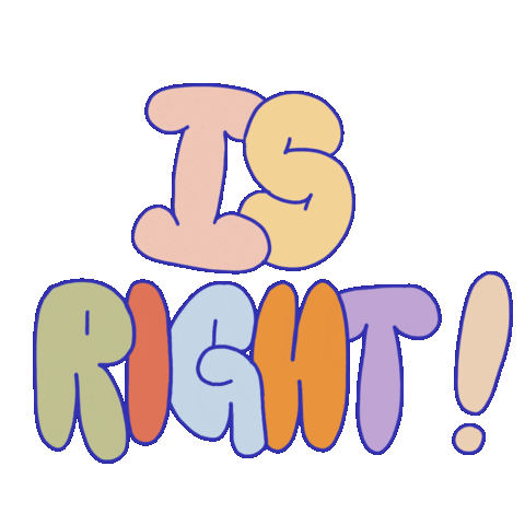 Is Right Yes Sticker