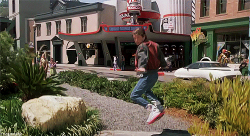 Image result for back to the future gif hoverboard