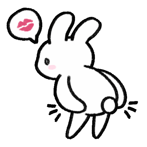 Kiss My Bunny Sticker by vobot