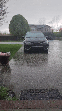 Hail Falls in Nicholasville as Storm Moves Through