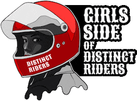 Woman Helmet Sticker by DISTINCT RIDERS