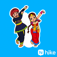Excited Dance GIF by Hike Sticker Chat