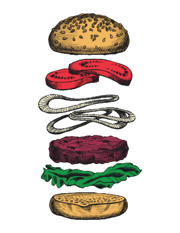 Burger Comida Sticker by Santomar