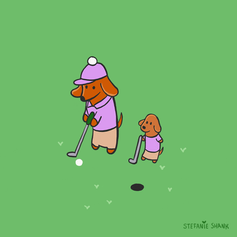 Golfing Fathers Day GIF by Stefanie Shank