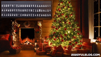 Yule Log Christmas GIF by Oat Foundry