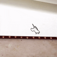 gif artist unicorn GIF by Animals Facing Left