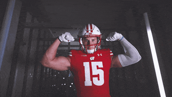 Football Flex GIF by Wisconsin Badgers
