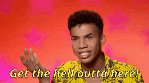 negativity, get the hell outta here gif
