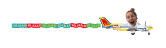 Plane 10Jaar Sticker by Maas theater en dans