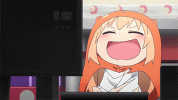 levin happy eating enjoying umaru GIF