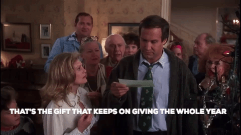 Image result for gift that keeps on giving gif
