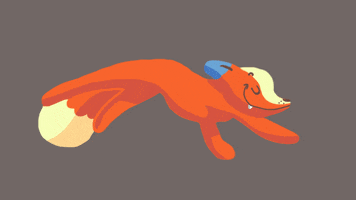 octoflyart cartoon animated fox octoflyart GIF