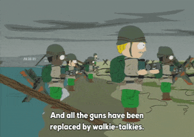 gun soldiers GIF by South Park 