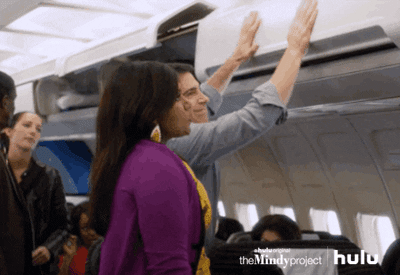 Flying Mindy Kaling GIF by HULU - Find & Share on GIPHY