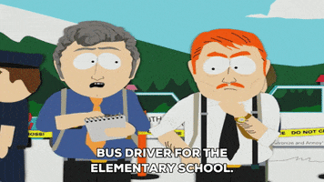 bus driver character GIF by South Park 