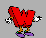 w dancing letter GIF