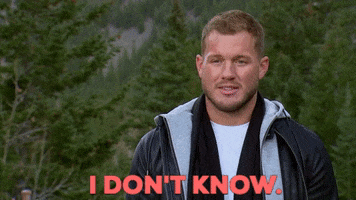 colton underwood idk GIF by The Bachelor