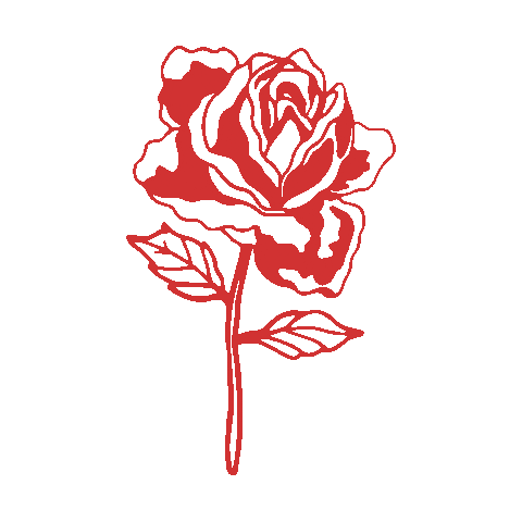 Rose Sticker by Crybaby Oakland