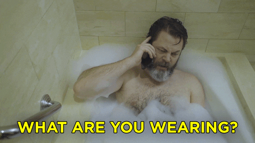 What Are You Wearing Nick Offerman GIF by Team Coco - Find & Share on GIPHY
