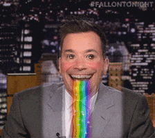 Jimmy Fallon Rainbow GIF