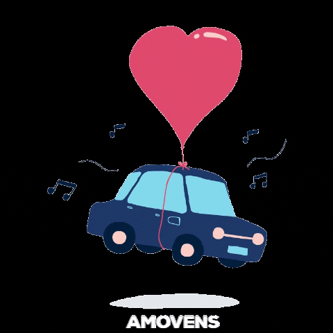 Amovens love music heart car GIF