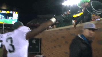High Five College Football GIF by Michigan State Football