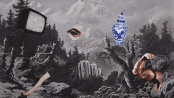 art collage GIF by Videotage