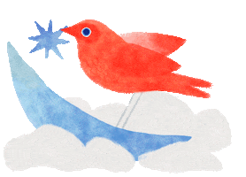 Good Night Bird Flying Sticker by chaosego