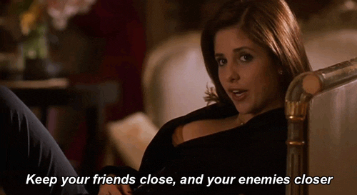 keep your friends close and your enemies closer GIFs - Primo GIF - Latest  Animated GIFs