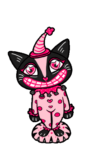 Happy Black Cat Sticker