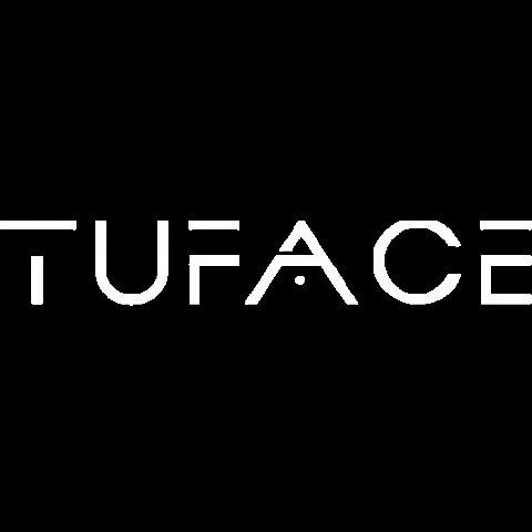 Tuface music logo white red GIF