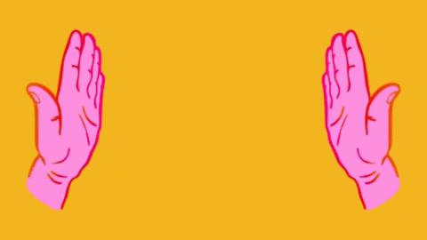 High Five Pink GIF by Jef Caine - Find & Share on GIPHY